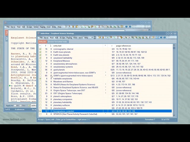 TExtract Back-Of-Book Indexing: The Basics