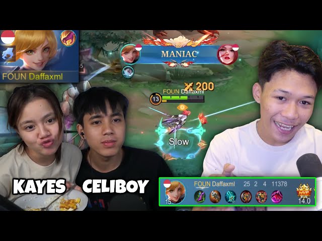 ORDER TO PLAY WITH CELIBOY!! FANNY DAFFAXML SAVAGE IN FRONT OF CELIBOY?!! - Mobile Legends