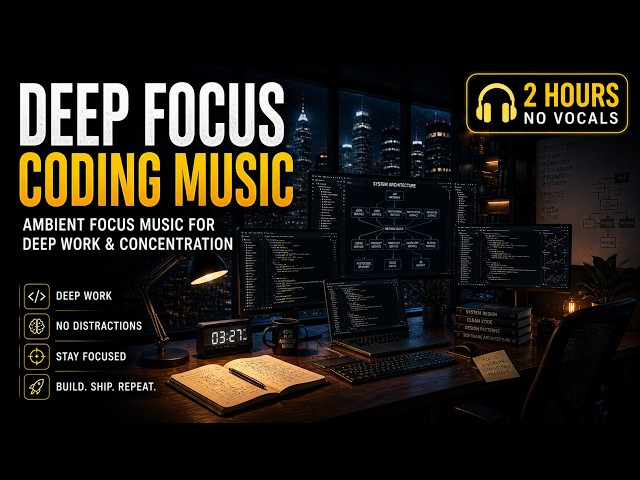 Late Night Coding Room 💻 Deep Focus Music for Programming