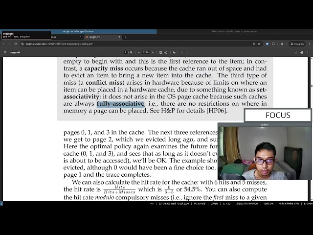 Live study: read along book "Operating Systems: Three Easy Pieces" (Part 150)