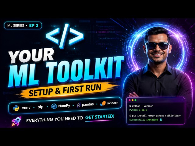 Machine Learning Setup for Beginners: venv, pip & Your First Model in Python  |  CodeToAGI EP75