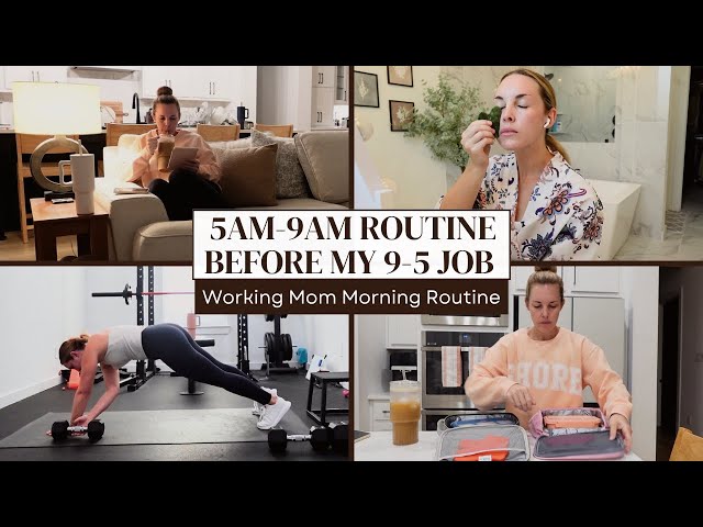 5AM-9AM Working Mom Morning Routine Before my 9-5 Job | Working Mom Routines | Amanda Fadul