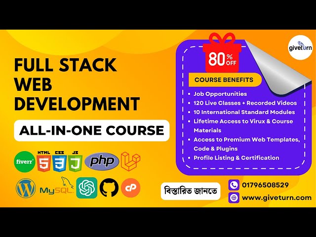 Full Stack Web Development with AI & Modern Techniques (All-in-One) – Bangla Course