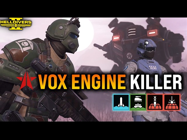 Helldivers 2 - Vox Engine Convoy With SEAF Support! Super Helldive (SOLO full clear)