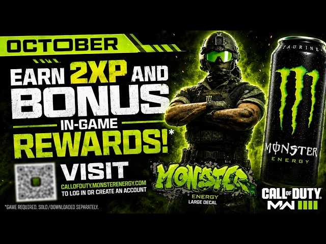 How to Get FREE Operator Skin & 2XP in Call of Duty Modern Warfare 4! (Monster Energy Rewards)