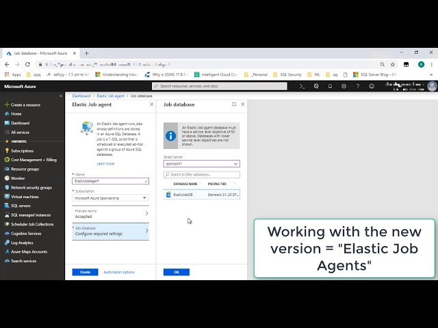 New "Elastic Job Agent" vs old "Elastic Job" version