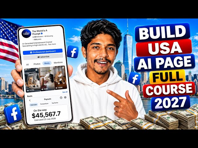 🔥 USA AI Facebook Page Full Course 2026 | Build, Setup & Monetization Complete Guide