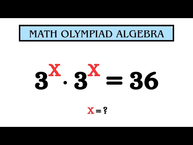 Math Olympiad Exponential Equations | Step-by-Step Problem Solving