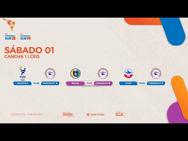 🔴 EN VIVO: Handball SCA Sub 13-14 - Jornada 5 | Cancha 1 - CEO (1/Agosto)