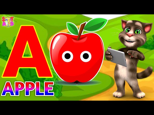 Phonics Song 2 with TWO Words in 3D - A For Apple🍎🍏- ABC Alphabet Songs with Sounds for Children's