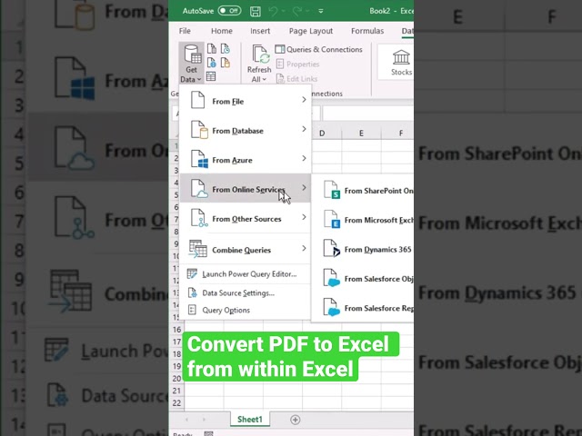 How to Convert PDF to Excel from within Excel