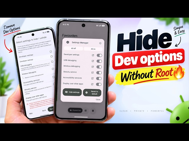 Finally! Hide Developer Options & USB Debugging 🔥 NO ROOT Required 🤯