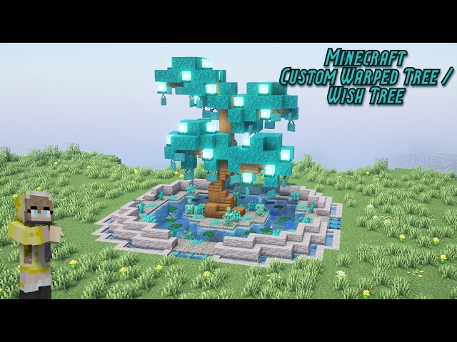 Minecraft | Build Custom Warped Tree / Wishing Tree Design [Tutorial]