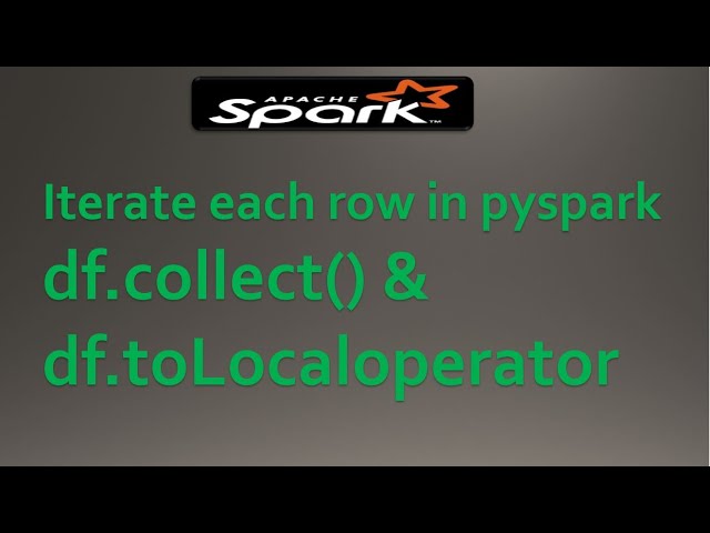 Iterate each row in pyspark dataframe  #pysparktutorial #data #dataengineering