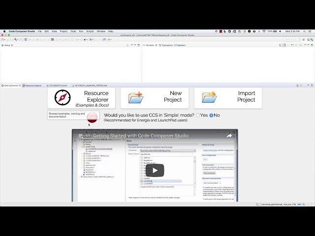 Getting Started with Code Composer Studio 2019
