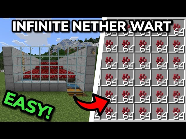EASY 1.21 NETHER WART FARM TUTORIAL for Minecraft Bedrock and Java