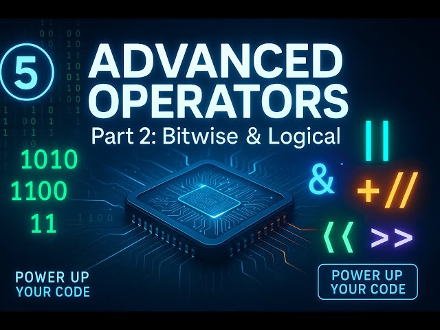 C++ Tutorial for Beginners #5 - Advanced Operators (Part 2) | Bitwise, & More | C++ For Placements