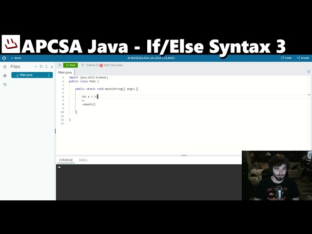APCSA Java - Control Flow[3] - = vs. == vs .equals()