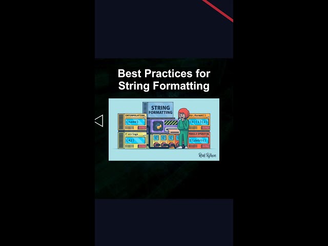 Best Practices for String Formatting #ai #artificialintelligence #machinelearning #aiagent Best