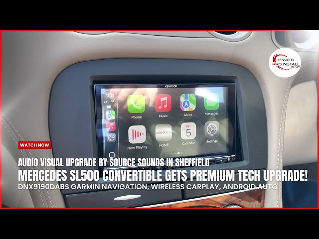 Mercedes SL500 Convertible Gets Premium Tech Upgrade! KENWOOD DNX9190DABS #mercedes #carplay