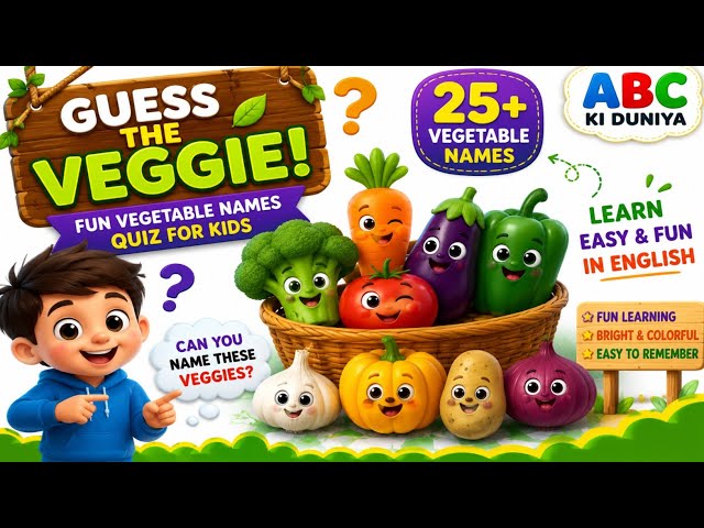 Yummy Veggies Around Us 🥕🍅 | Learn Vegetable Names | Kids Learning Video