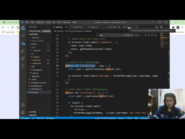 SOCKET.IO NODE.JS KULLANARAK SOHBET UYGULAMASI OLUŞTURMA