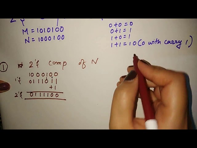 subtraction using 2's complement