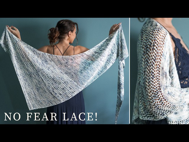 Too Easy! How to Knit Lace For Beginners - Make the Stunning Pranayama Shawl Pattern!