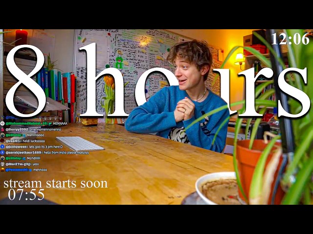 LIVE | 8-HOUR study with me 📚⛈️ rain sounds & pomodoro timer 60 & 10
