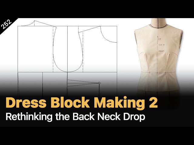 Step-by-Step Drafting the Back Dress Block | The Truth About Back Neck Drop