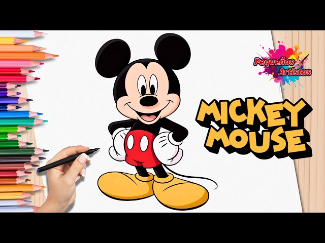 Draw and Color Mickey Mouse 🎨🐭 Disney | Easy Step-by-Step Drawing