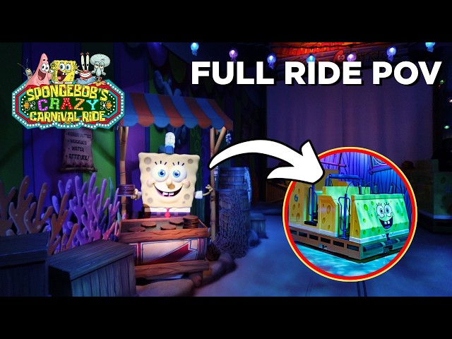 HILARIOUS SpongeBob SquarePants Ride! - FULL ONRIDE POV - NEW Dark Ride at Circus Circus!