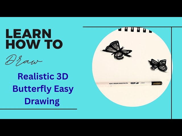 Realistic Shading of Butterfly | Easy 3D Shading by Charcoal and Graphite Pencil | Beginner drawing