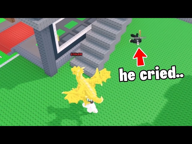 Streamer CRIES and Calls me a HACKER after I win His DRAGON in Roblox Steal a Brainrot