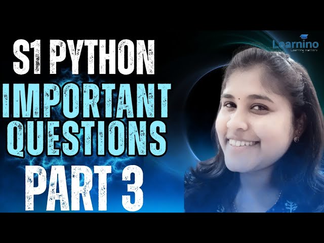 KTU BTECH S1 Algorithmic thinking with python Model question paper Module 2