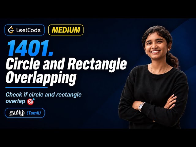 LeetCode 1401 – Circle and Rectangle Overlapping | Daily Challenge | Easy Explanation