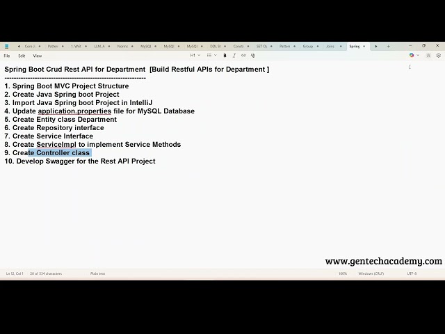 Java Spring Boot Part - 04 | Create Department POST API