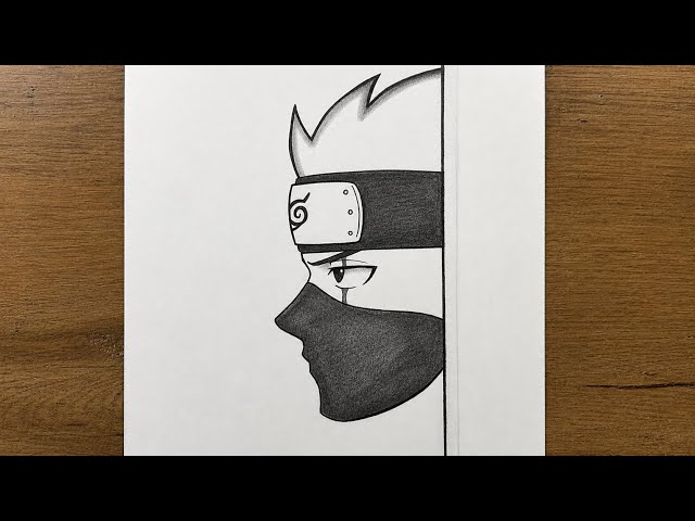 How to Draw Kakashi Hatake Step by Step | Easy Naruto Drawing Tutorial