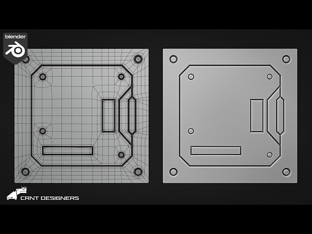Blender Hard Surface Panel Modeling Workflow