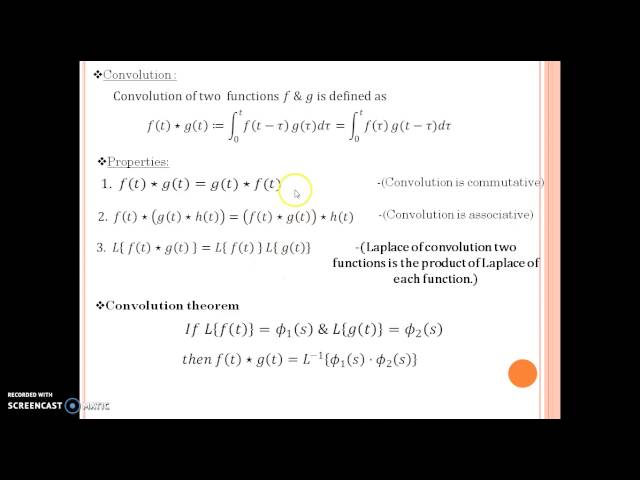 Mayur Gohil Laplace transforms Part 13   Convolution & Inverse laplace using Convolution