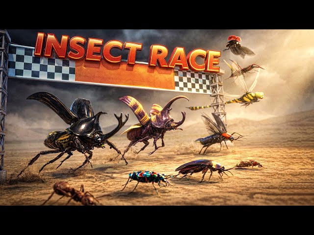 🐞8K INSECT SPEED Comparison 🏁 3D