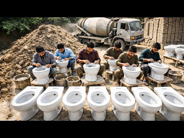 Amazing Process of Making Toilet bowl In pakistan || How Commodes Made