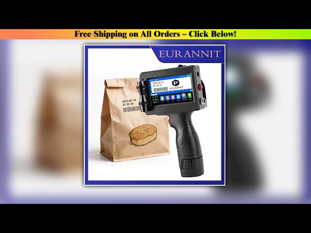 EURANNIT E15 Portable Printer 12.7mm/25.4mm Handheld Inkjet Printer Batch Number Logo Date QR