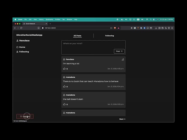 Project 4: Network | CS50’s Web Programming with Python and JavaScript