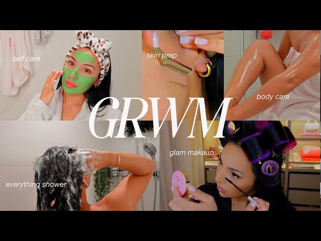 NIGHT OUT GET READY ROUTINE 🫧 everything shower, pampering, makeup, hair & outfit for the night 