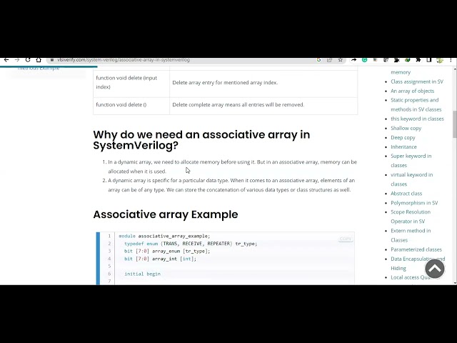 Associative array in SystemVerilog - Part-2