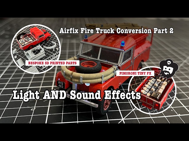 Light and sound effects for an Airfix fire truck conversion, using Pimoroni Tiny FX – Part 2