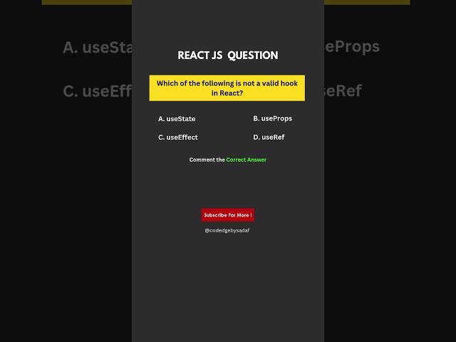 React JS Interview Question Part 15 #reactjs #react #webdevelopment #mernstack #coding