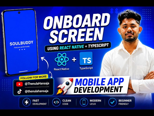 How to Build an Onboarding Screen in React Native + TypeScript | SoulBuddy UI Tutorial 🚀