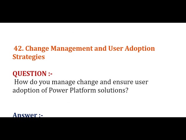 Part#30| Microsoft PL-600 | Power Platform Solution Architect | Interview Questions & Answers